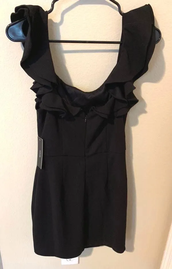 Lulus Black Ruffle Dress - Image 2