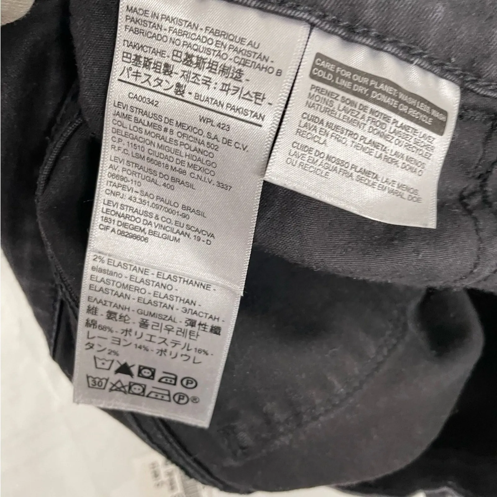 Levi’s Black 710 Super Skinny High Rise Jeans Womens 28 Classic Fall Denim Zip - Image 10