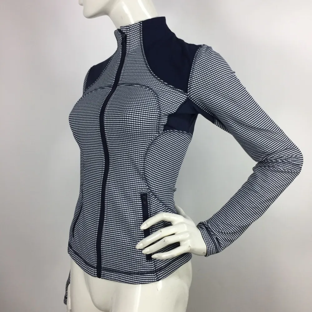 Lululemon Forme Jacket Inkwell Gingham Size 4 Rare - Image 6