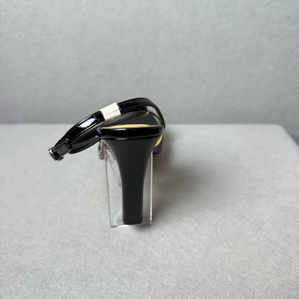 Lisa Vicky Women’s Grace Ankle Strap High Heel Sandal in Black 4” Heel size 8 M - Image 7