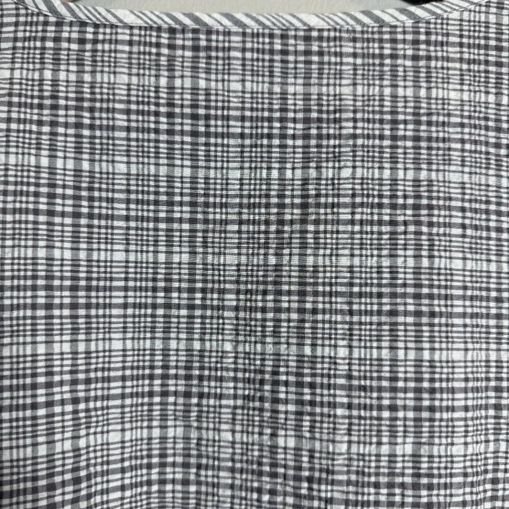 Ali Miles Plaid Seersucker Lightweight Jacket Womens 1X Brown Lagenlook Art NWOT - Image 13