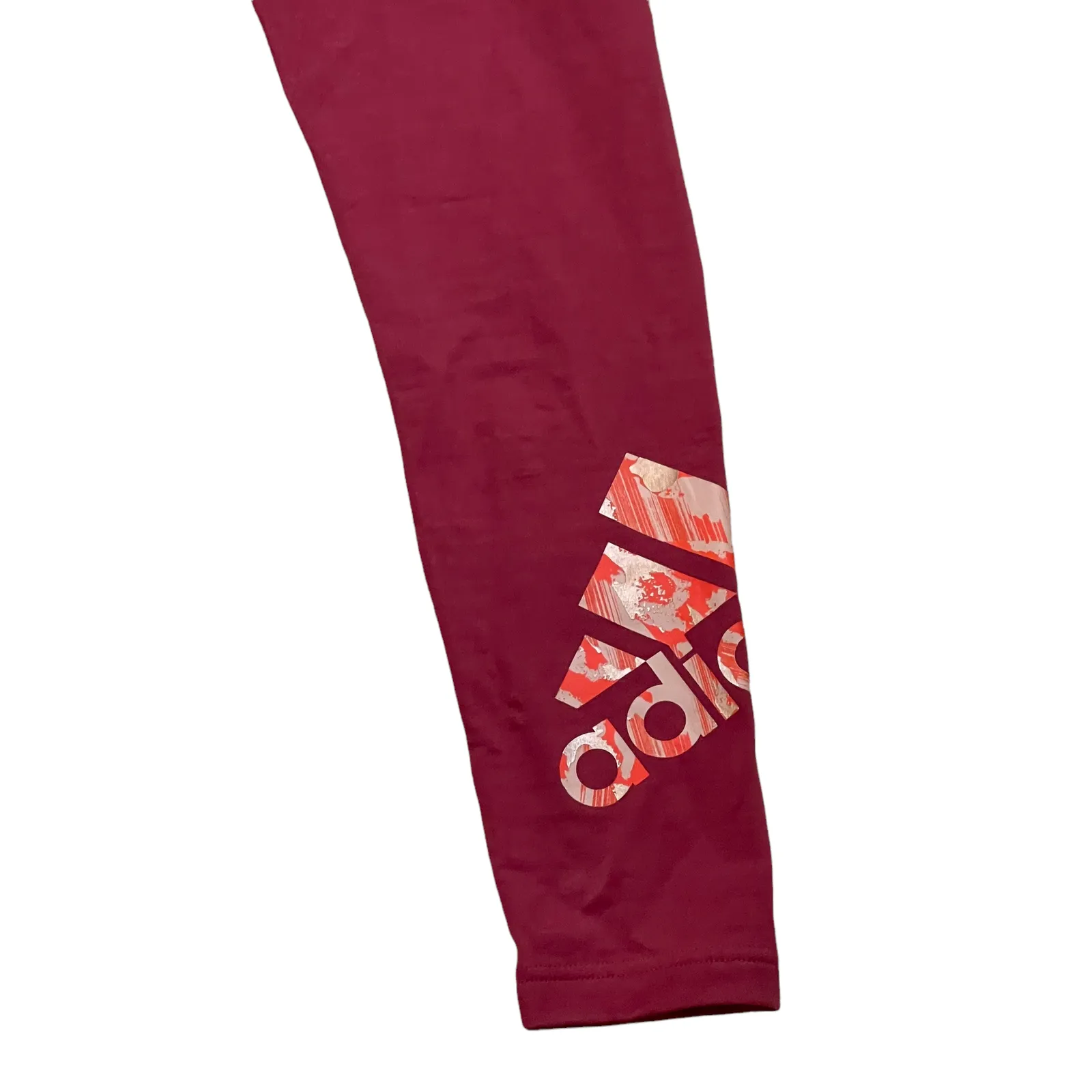 Adidas Womens Tights Yoga Pants Size Small Legacy Red Cotton Blend‎ 26X21 - Image 3