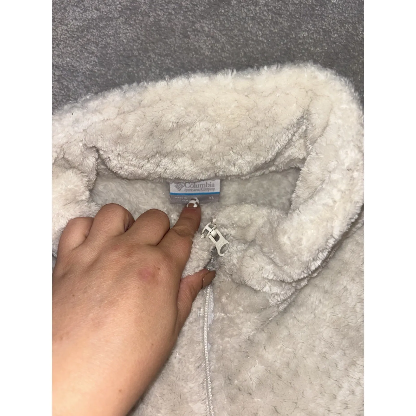 Women's Columbia Pullover Teddy Fuzzy‎ Quarter Zip * - Image 3