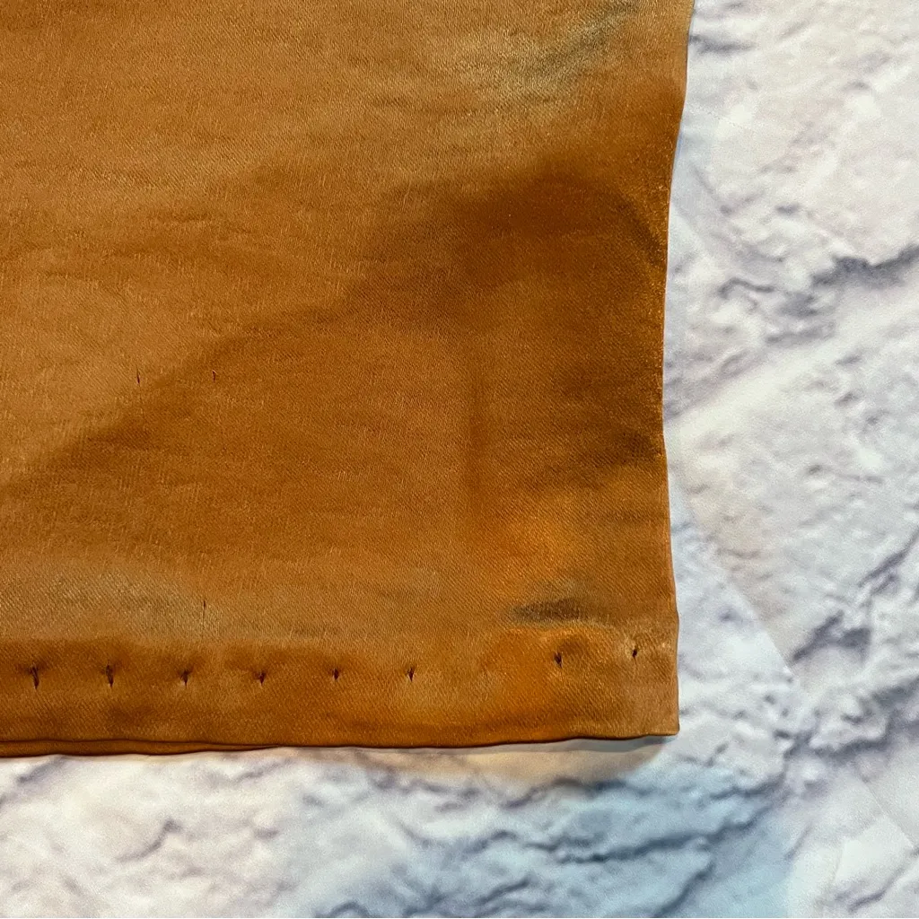 DREW Anthropologie Eva wide leg satin pants  copper S lounge or party - Image 6