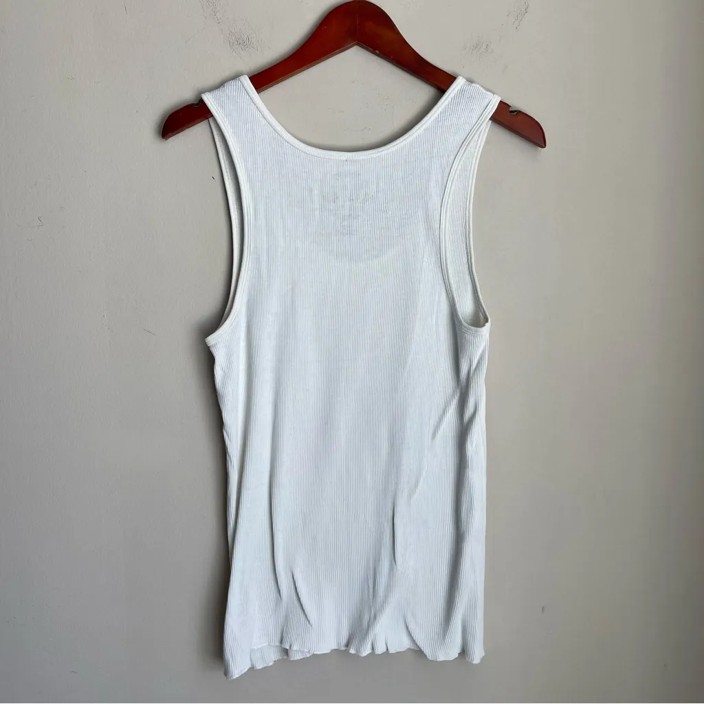 Vintage Polo Jeans 67 Ralph Lauren Women's‎ Size Large White Tank Top - Image 5