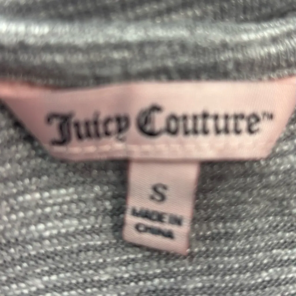Juicy Couture S Babydoll Stretch Gray Scoop Neck Long Top - Image 11