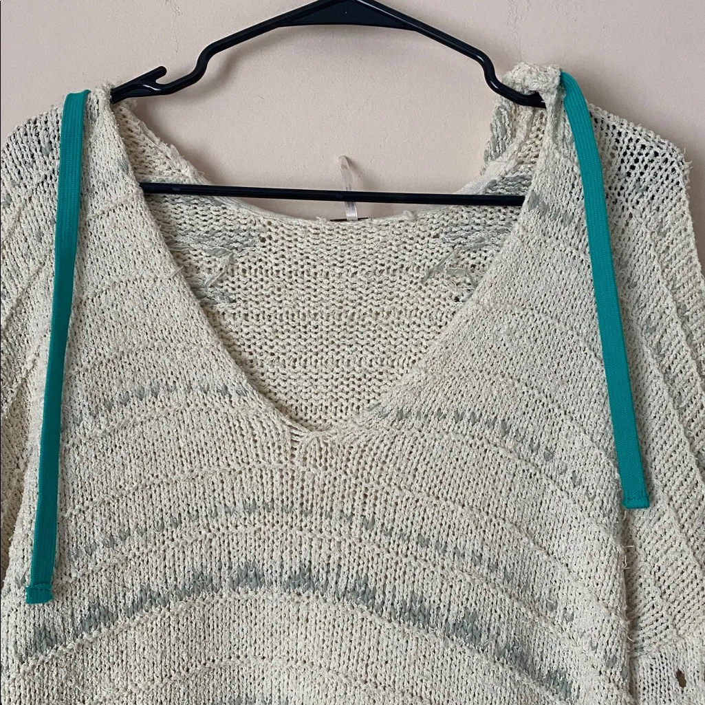 Free People One That I Want crochet oversize hooded sweater - Image 4