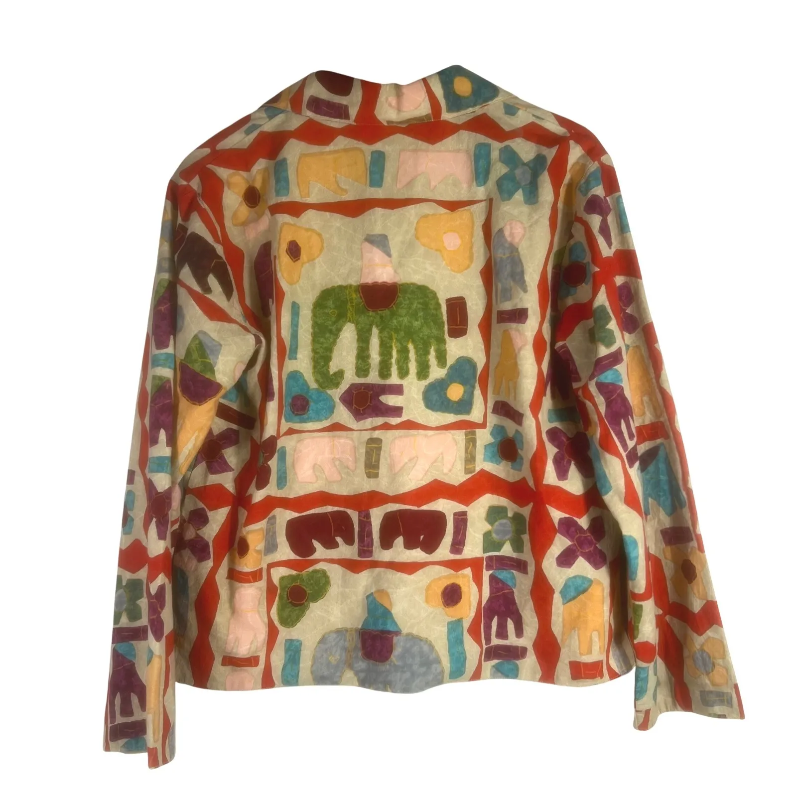 VTG New Identity Women's Jacket Size‎ M Colorful Appliqué Cotton Boho India Size M - Image 7