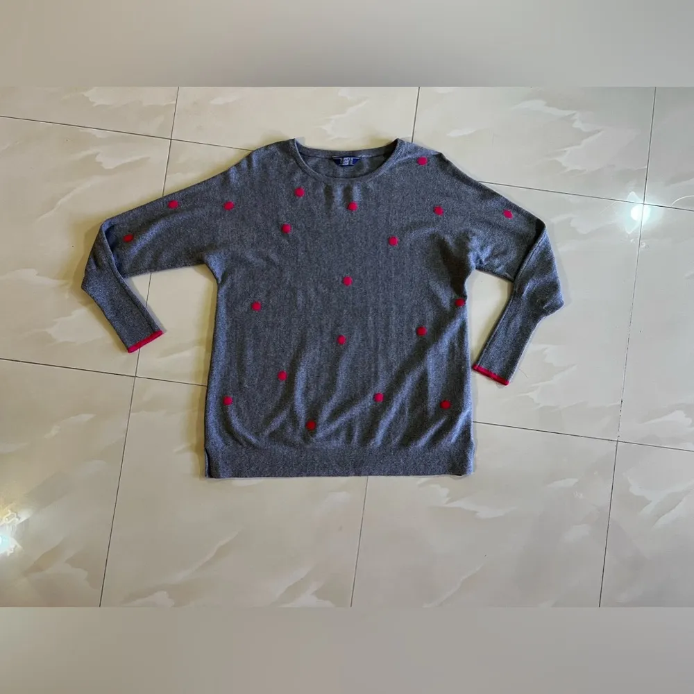 Joules Knitwear Crafted from Finest Yarns gray pink dots cotton polyester wool Blue Size undefined - Image 9