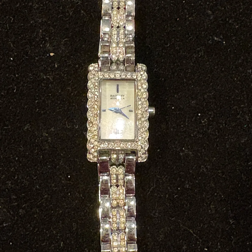 Badgley Mischka Silver Crystal Watch - Image 2