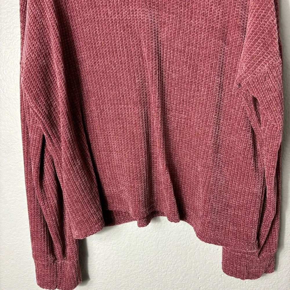 7th Ray Pink Pullover Scooped Long Sleeve Sweater size Large - Image 3