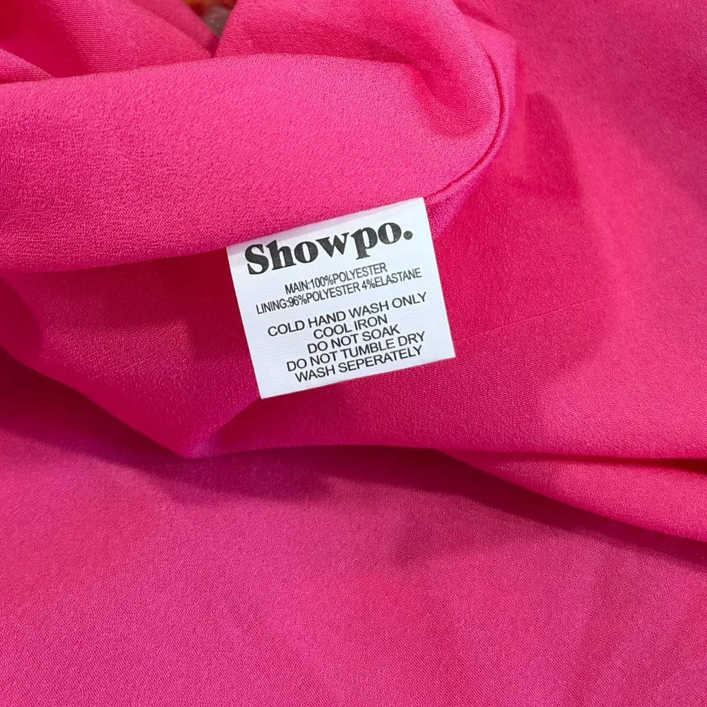 NWT Showpo Brailey Mini Dress Sweetheart Bustier Dress In Pink Jacquard Size 16 - Image 7