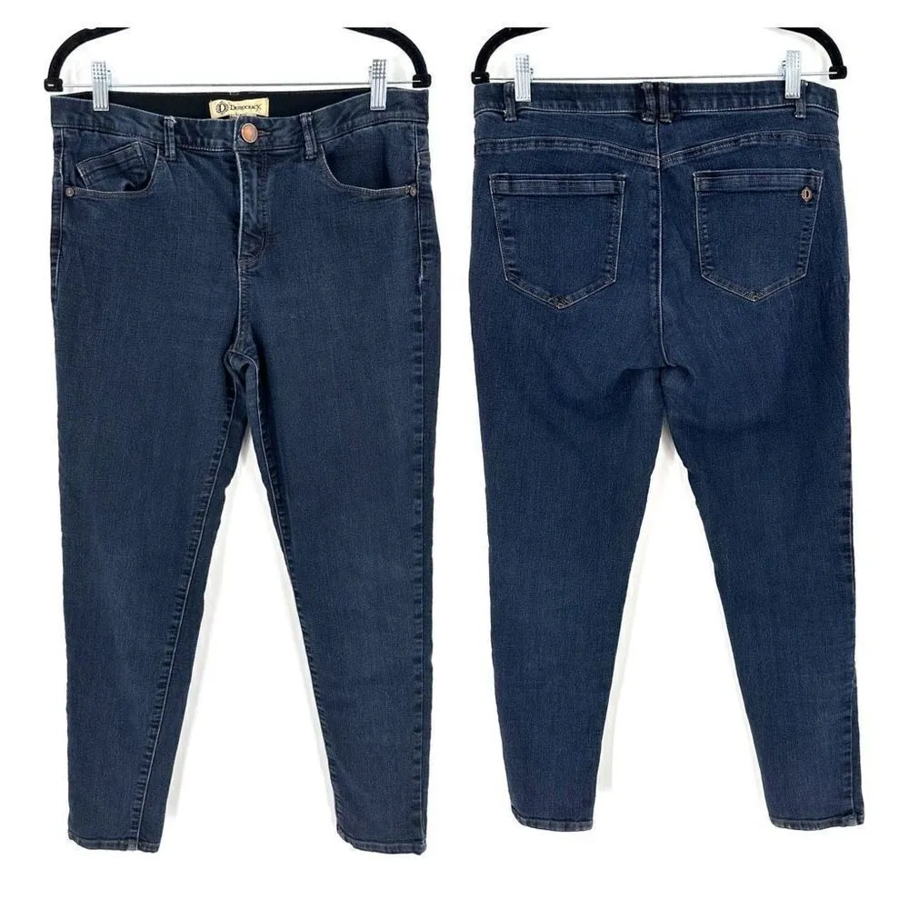 Democracy Women's AB Tech Mid Rise Skinny Ankle Jeans Blue Medium Wash Size 10 - Image 2