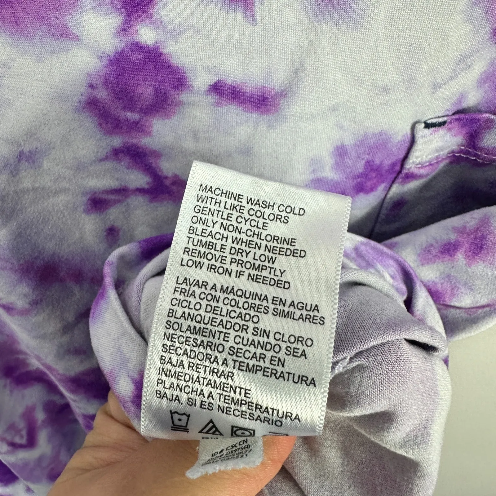 Jane and Bleecker Top S Purple Tie Dye‎ Lounge Tee Soft Girl Y2K Pastel Boho - Image 6