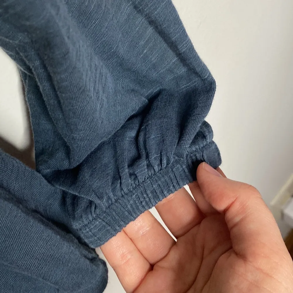 Lilla P deep slate blue pima cotton slub smocked v - Image 25