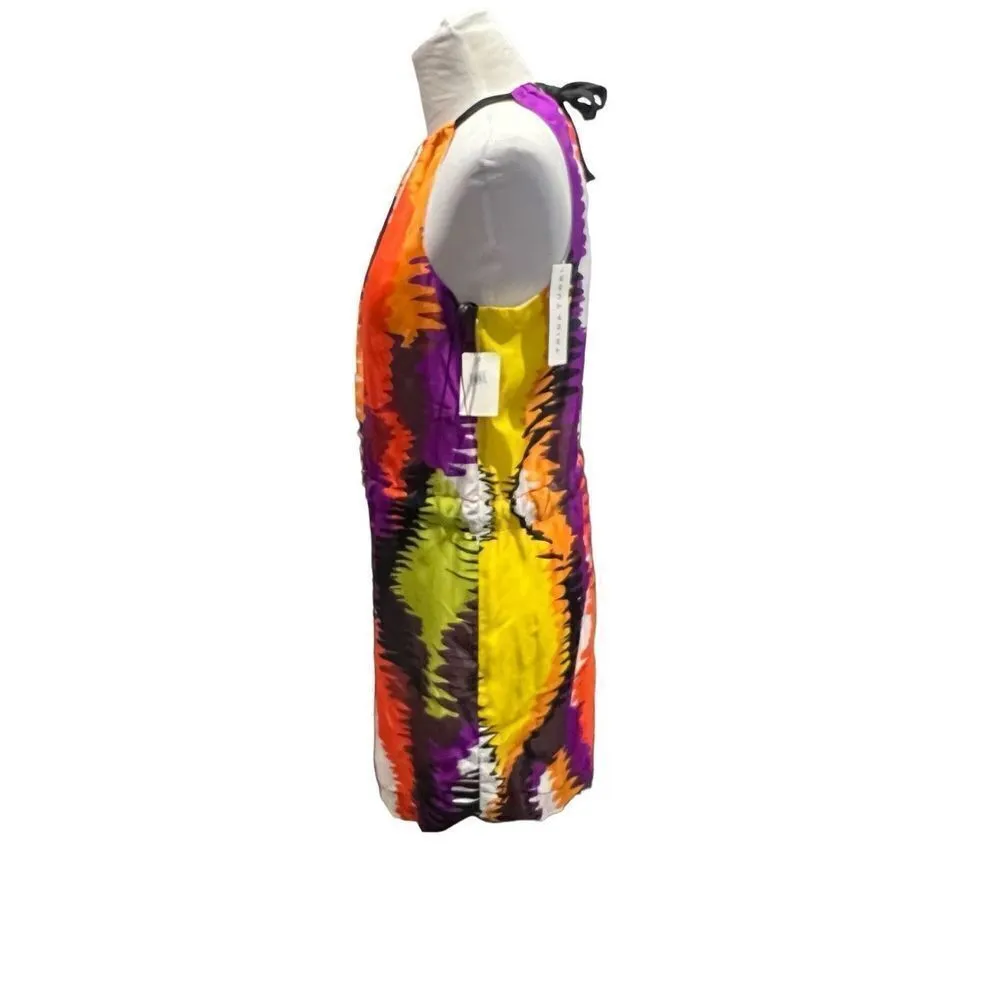 Trina Turk NWT Wavelengths Print Silk Halter Neck Dress size 6 - Image 3
