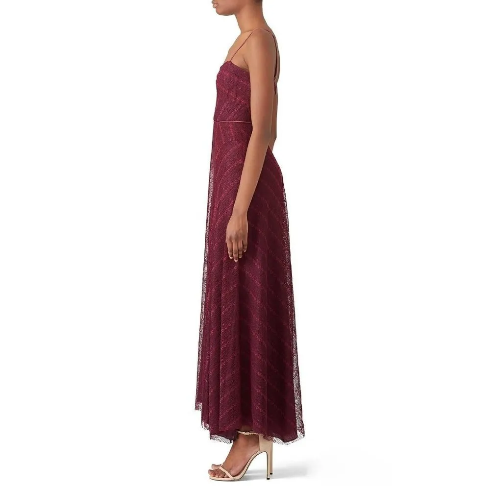 Jill Jill Stuart Eliza Lace Slip Gown Cutout Front in Purple 2 long maxi dress - Image 13
