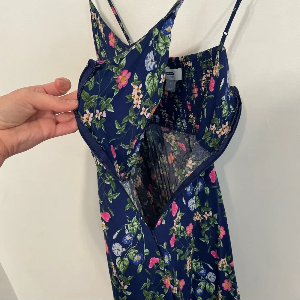 OLD NAVY Fit & Flare Cami Dress Navy Blue Green Pink Floral Sleeveless Mini Work - Image 10