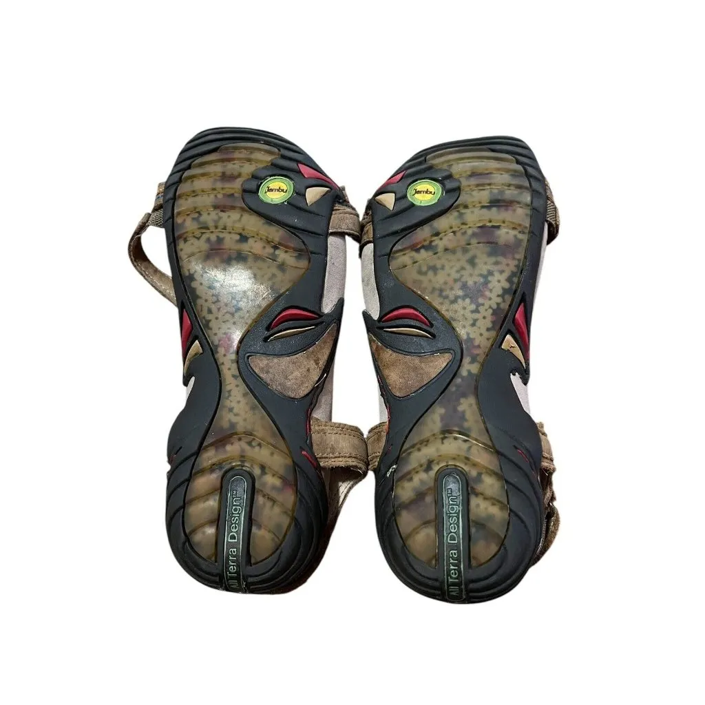 Jambu Terra Fusion Dune Sandals Womens 6M Design‎ Tan Mary Jane Comfort Stripy - Image 2