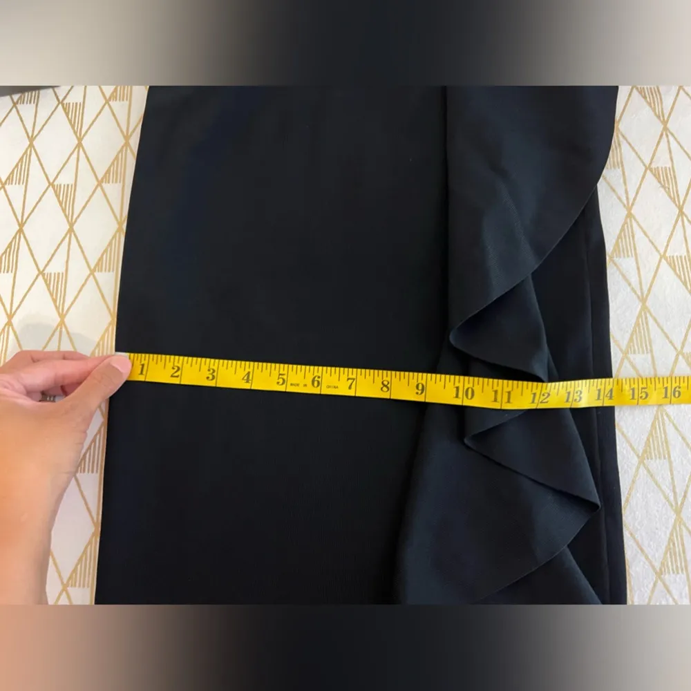 ZARA NWT Knit Ribbed Straight Ruffle Bodycon Skirt Size M - Image 6