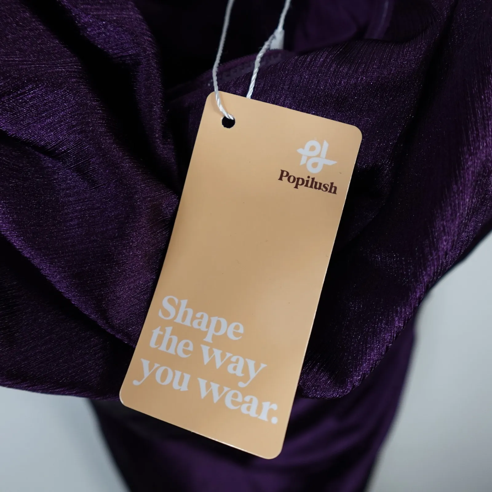 Popilush Shapewear Off Shoulder Ruched Formal Cocktail Maxi Dress Purple XXL New - Image 12