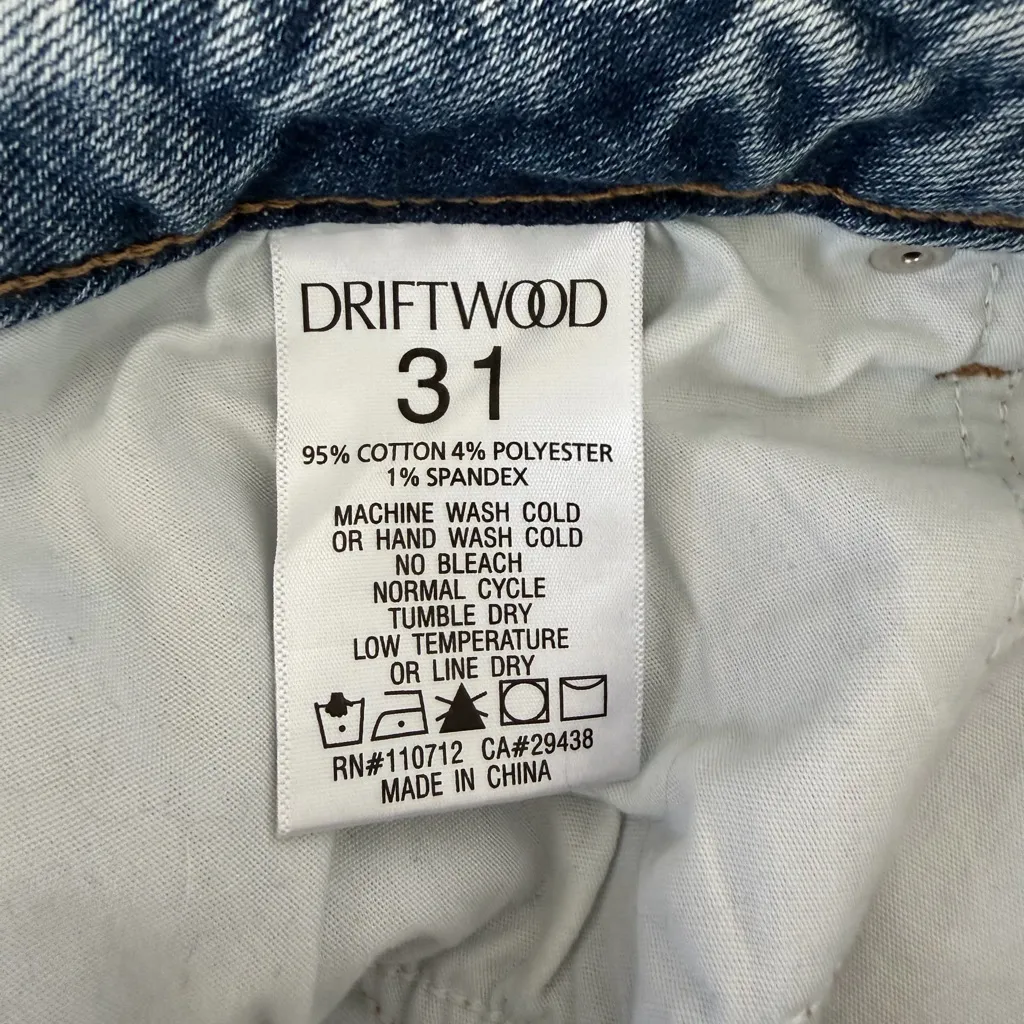 Driftwood Jackie Jeans Floral Embroidered Blue Size 31 Cottage Boho Western - Image 11