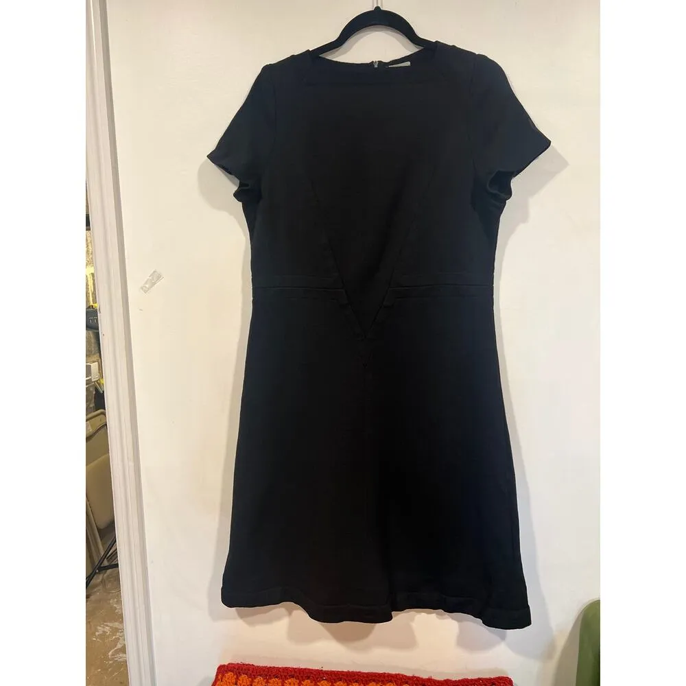 Womens Aled Couture Made in Israel Black Wool Sheath Dress Office Formal Size 12 - Image 8