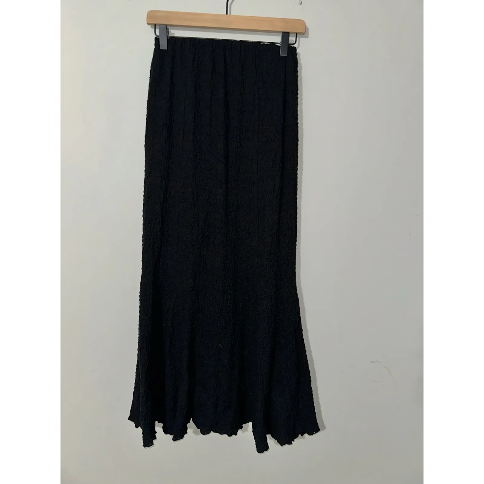 Ray Beams Black Shirred Textured Mermaid Maxi Skirt High Waisted J - Image 4