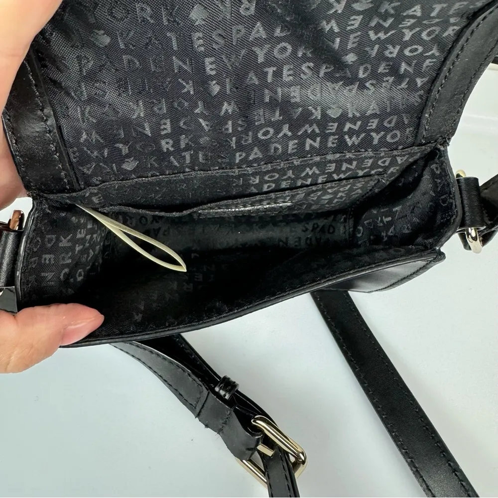 Kate Spade Lemon Street Gwen Camera Bag Black Gold Crossbody Collector - Image 12