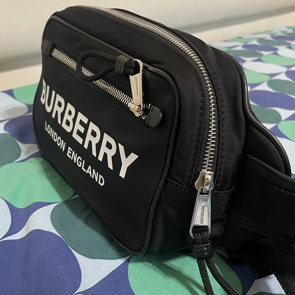 Burberry Logo Bum Bag Printed Nylon - Image 9