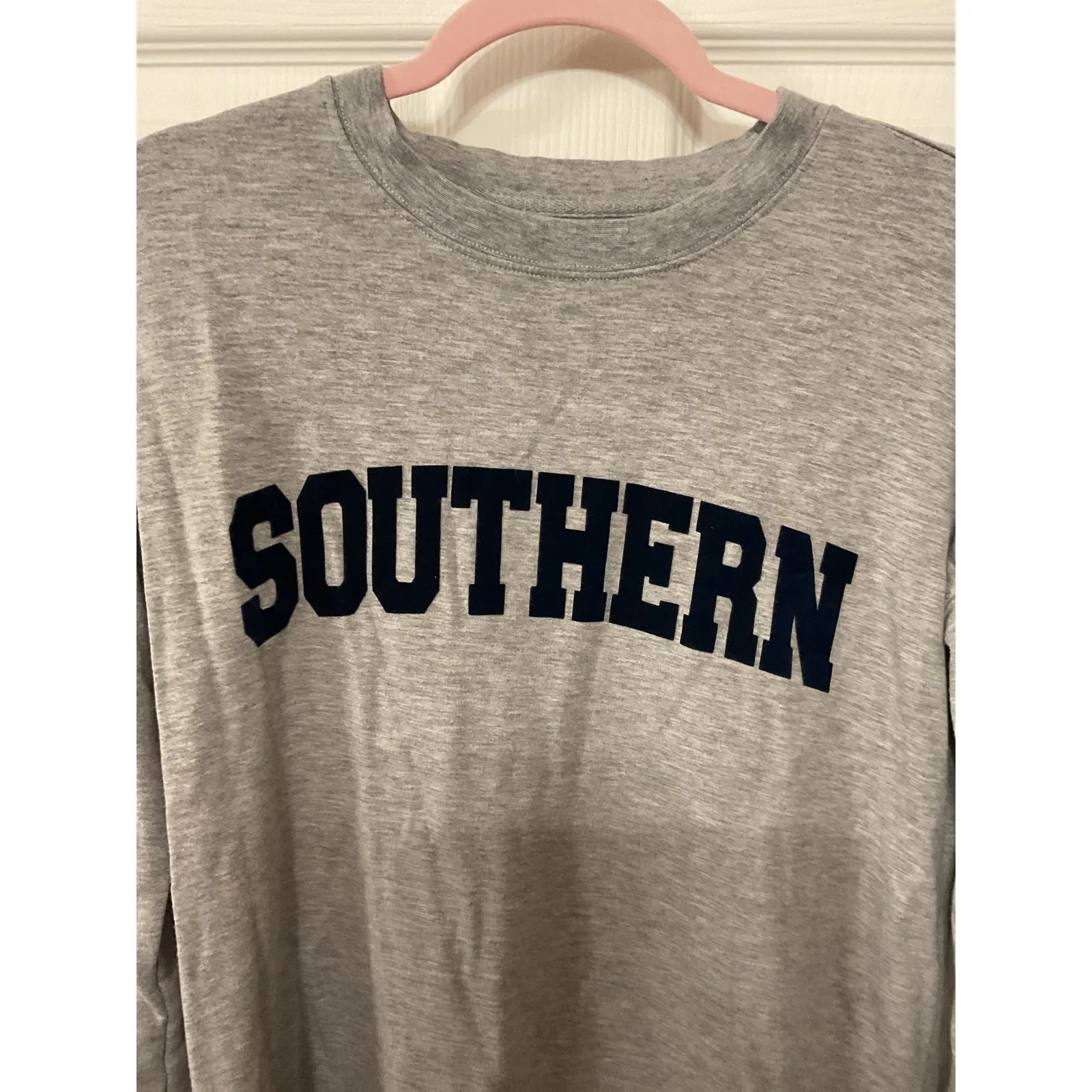 Thread & Supply Long Sleeve Crewneck "Southern" Comfy Tee Tunic, S - Image 2