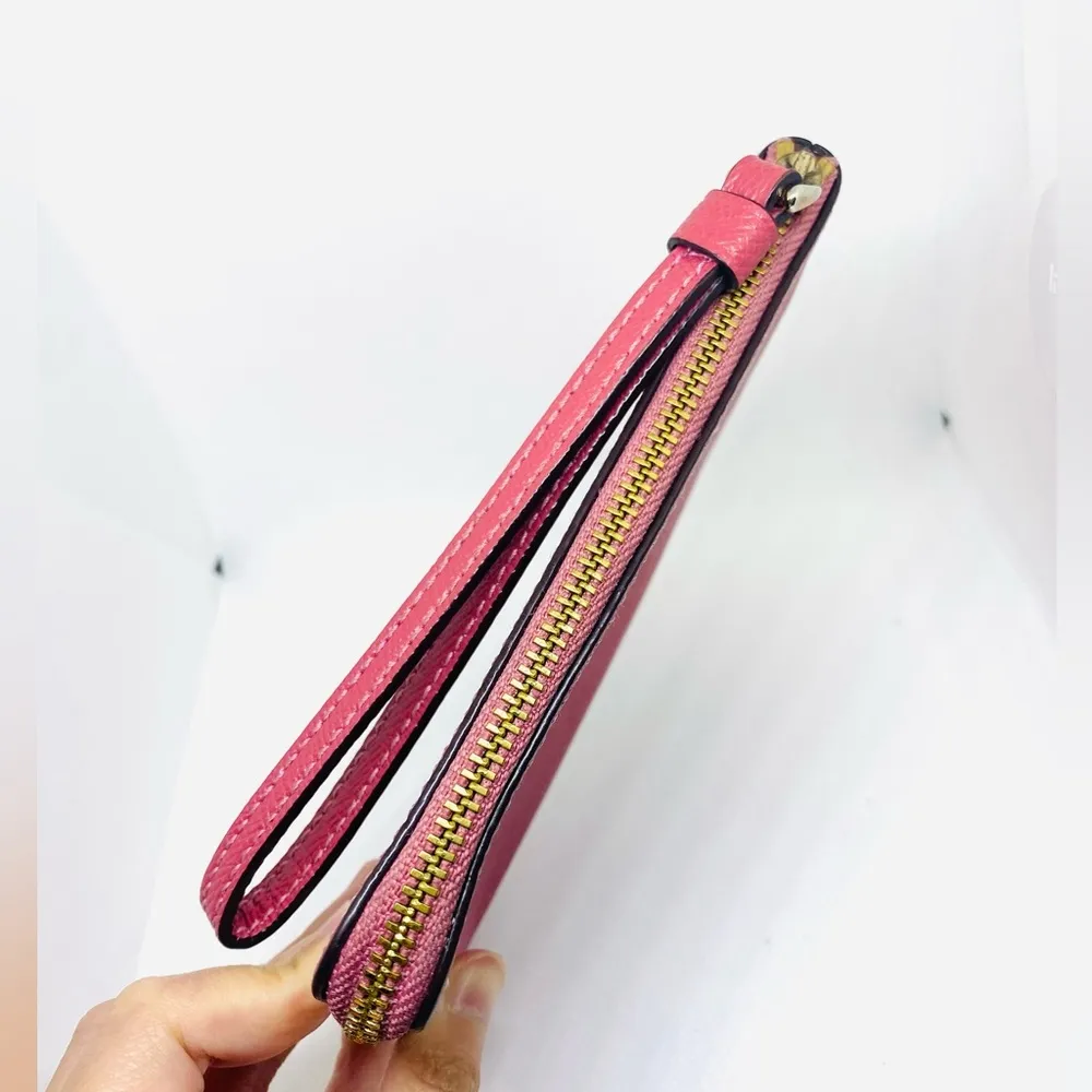 Coach Canvas Wristlet Wallet Pouch In Pink - Image 3