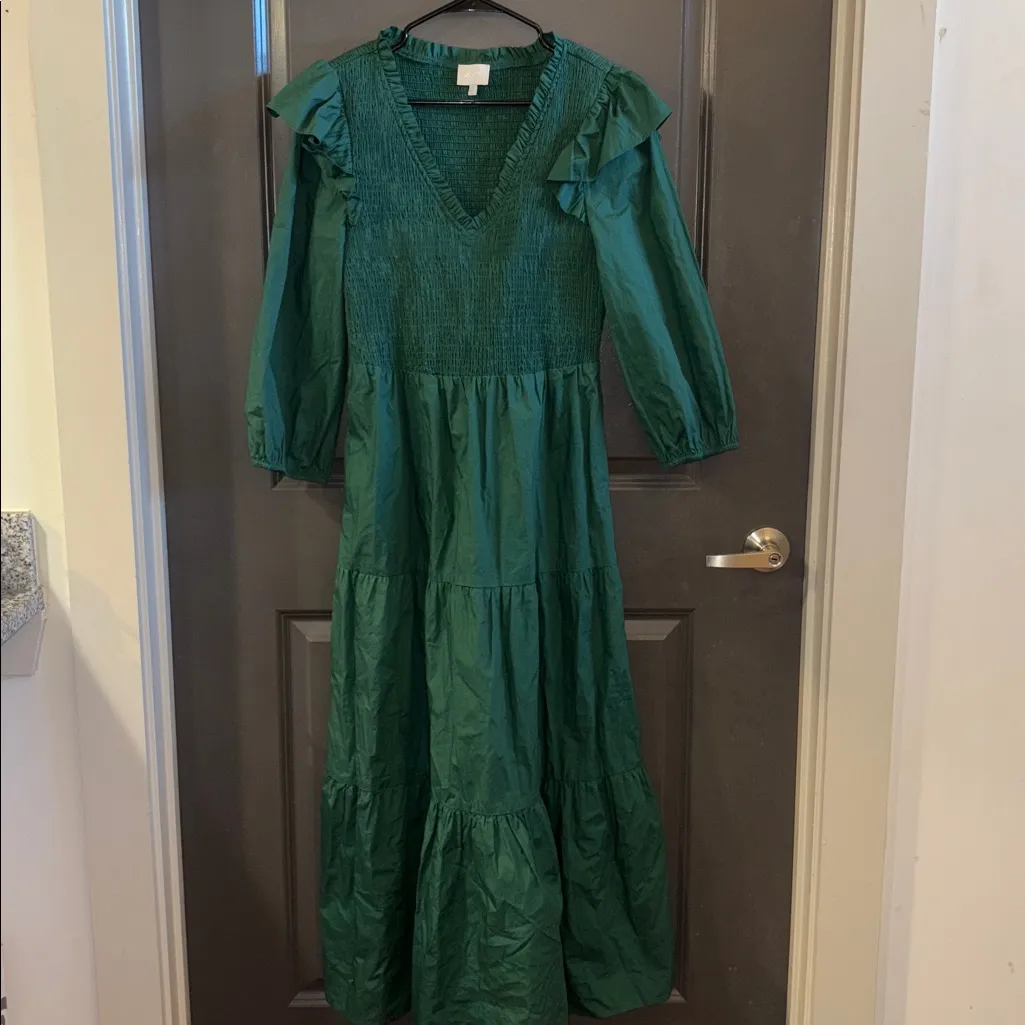 Brighton Smocked Poplin Maxi Dress - Image 4