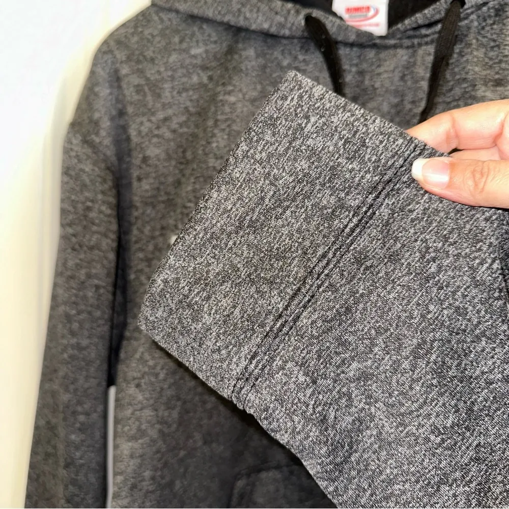 Dimco apparel black white spacedye volleyball hoodie, women, XL - Image 7