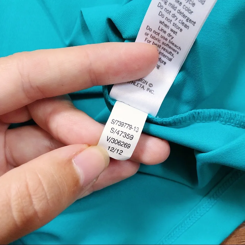 Athleta • Kokomo swim dress halter convertible teal Fiji Green jungle swimsuit - Image 9