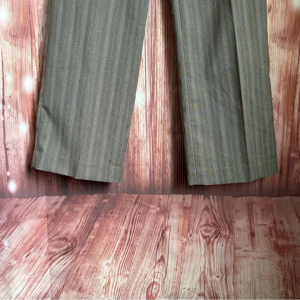 Dressbarn Mocha Brown Pinstripe Trouser Pants - Image 3
