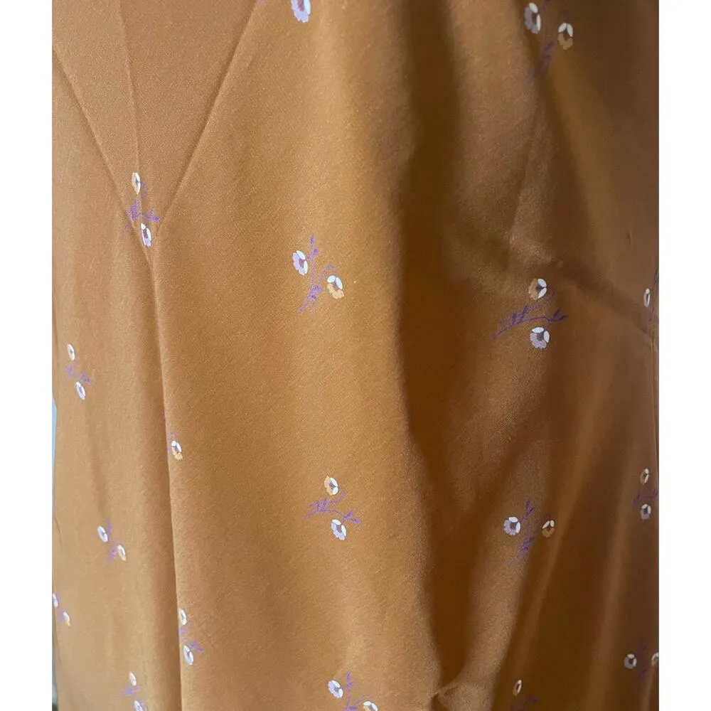 HATCH Maternity Ricky Slip Dress Rust Orange Floral Print Size 1/ Small Brown - Image 5