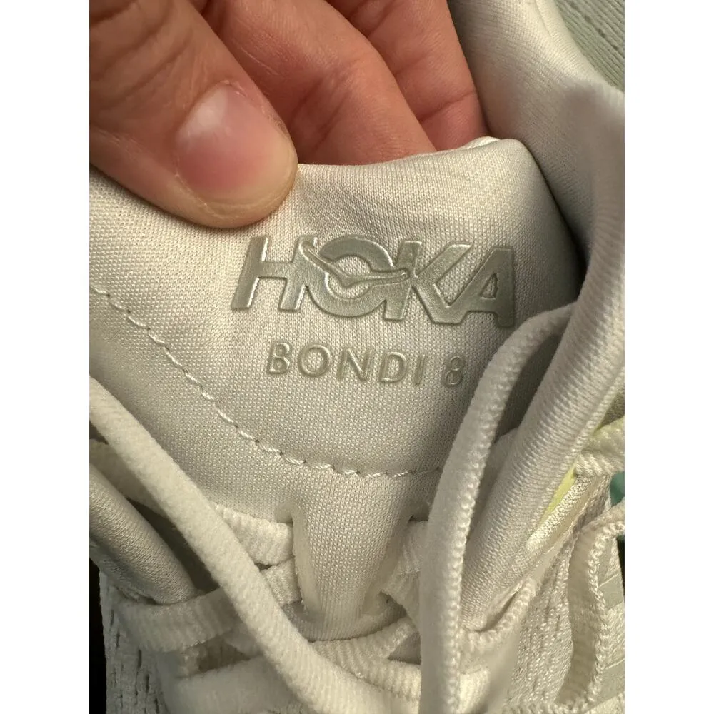 Hoka one one Bondi 8 white and teal women's 10.5 - Image 7