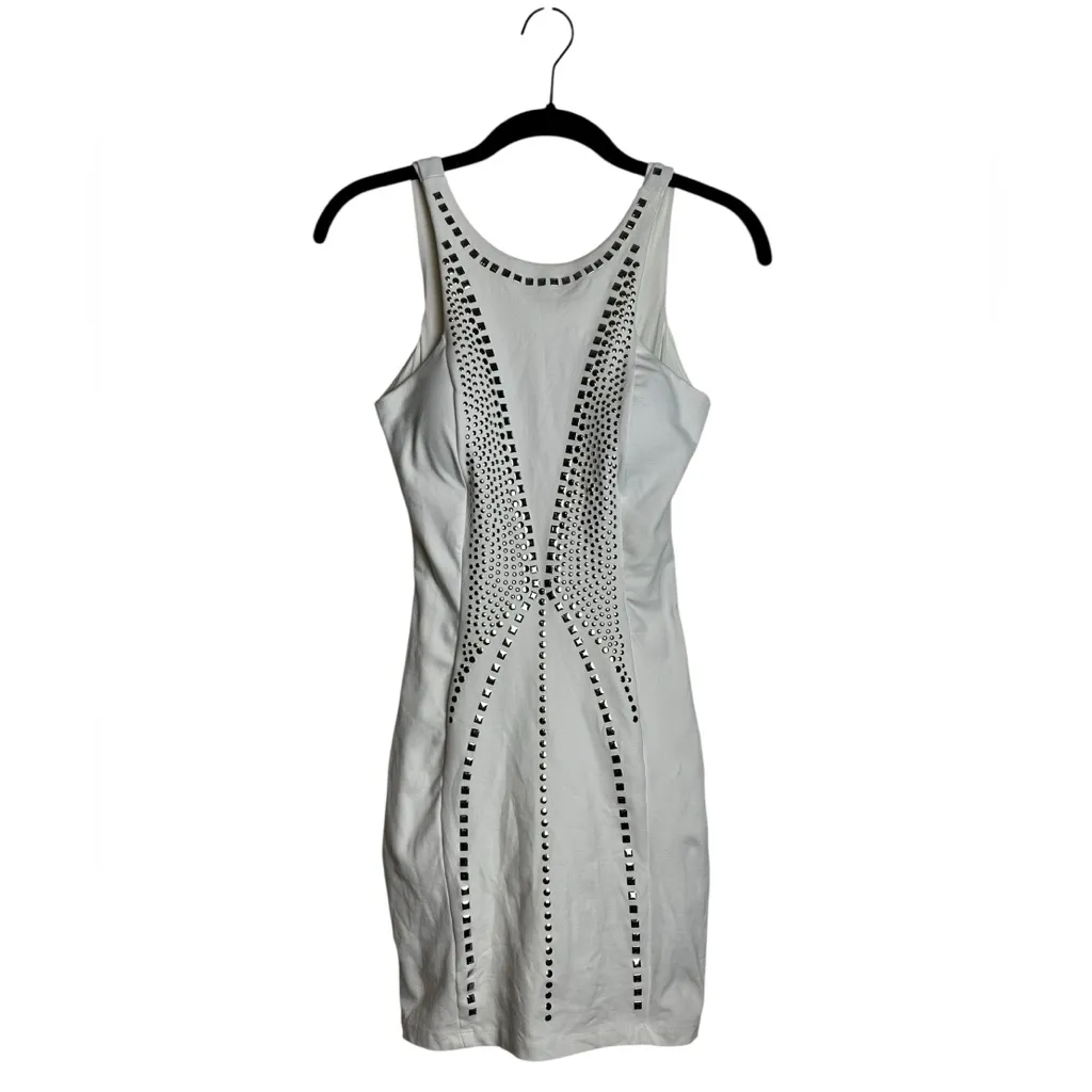 Bebe Addiction Bodycon Mini Dress Studded Y2K Club Wear Party Size XS - Image 2