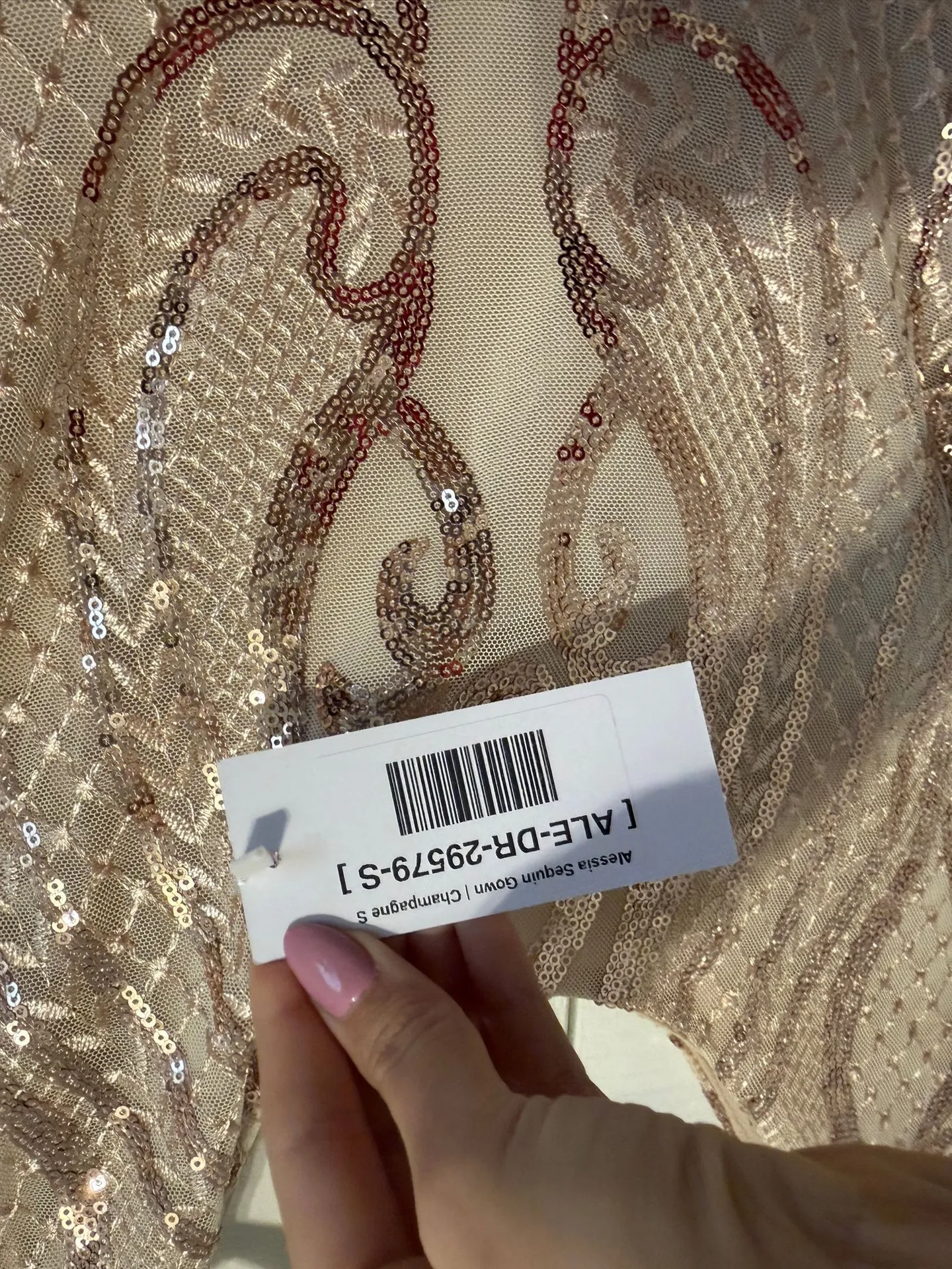 NWT Baltic Born Champagne Sequin Maxi Dress - Image 6