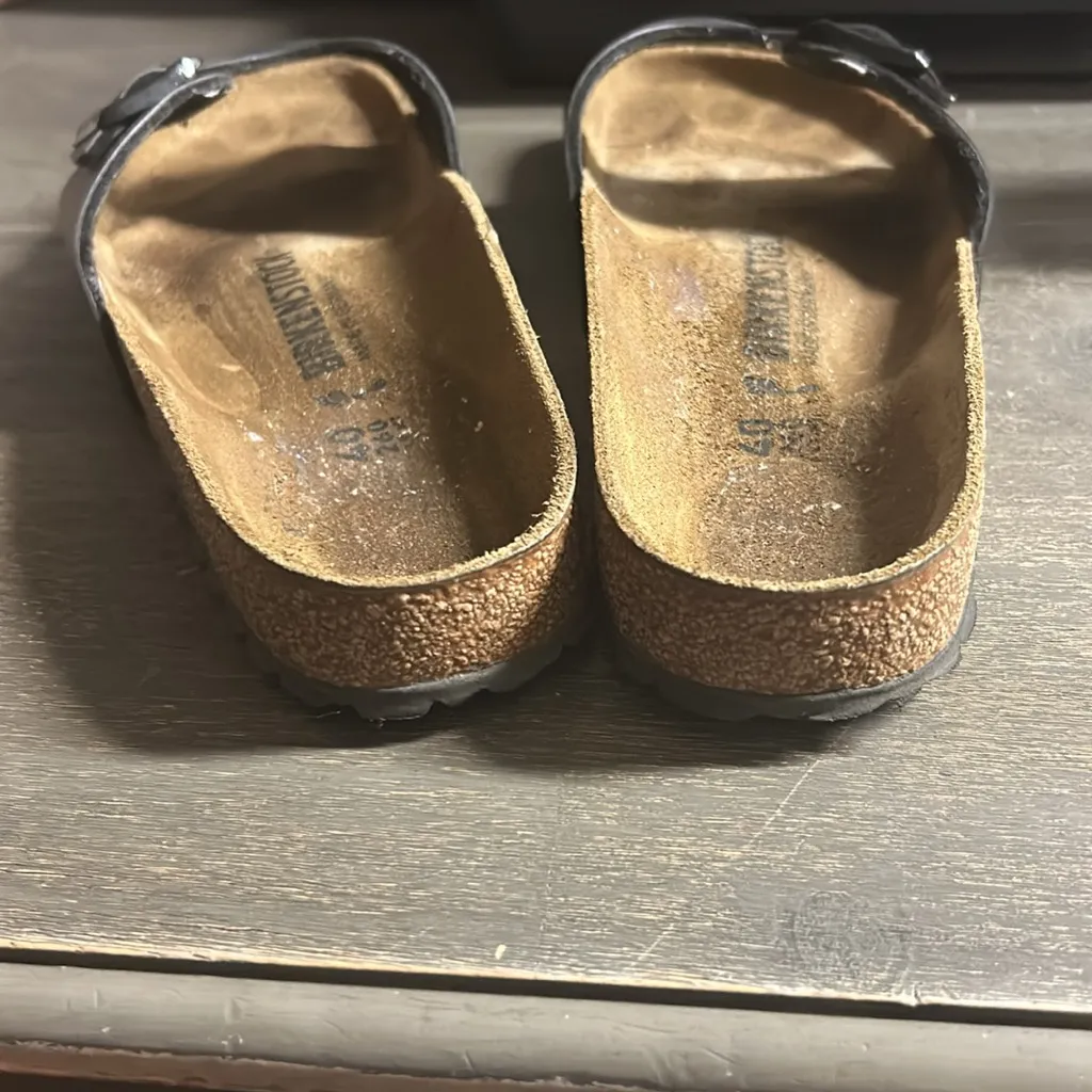 Birkenstock Madrid Unisex‎ Slide Sandal size 40 Black & Tan - Image 5