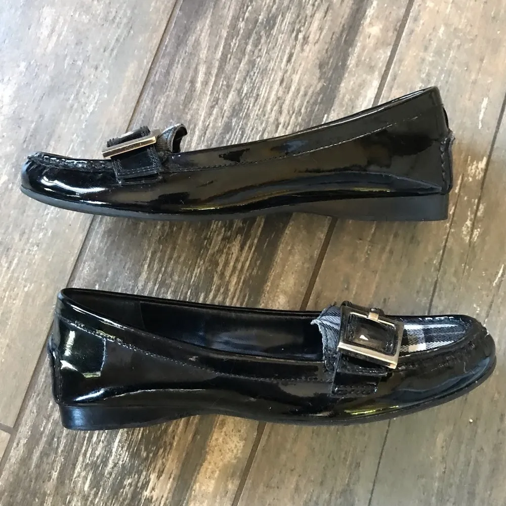 FRANCO Sarto plaid patent leather Shiloh flats size 7.5 - Image 6