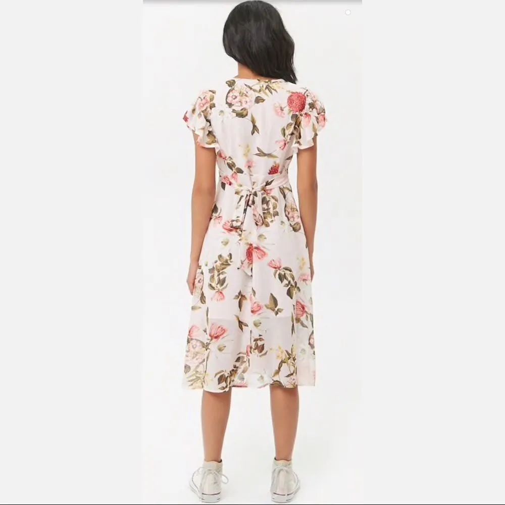 ✨ Floral Print Butterfly-Sleeve Dress✨ - Image 4