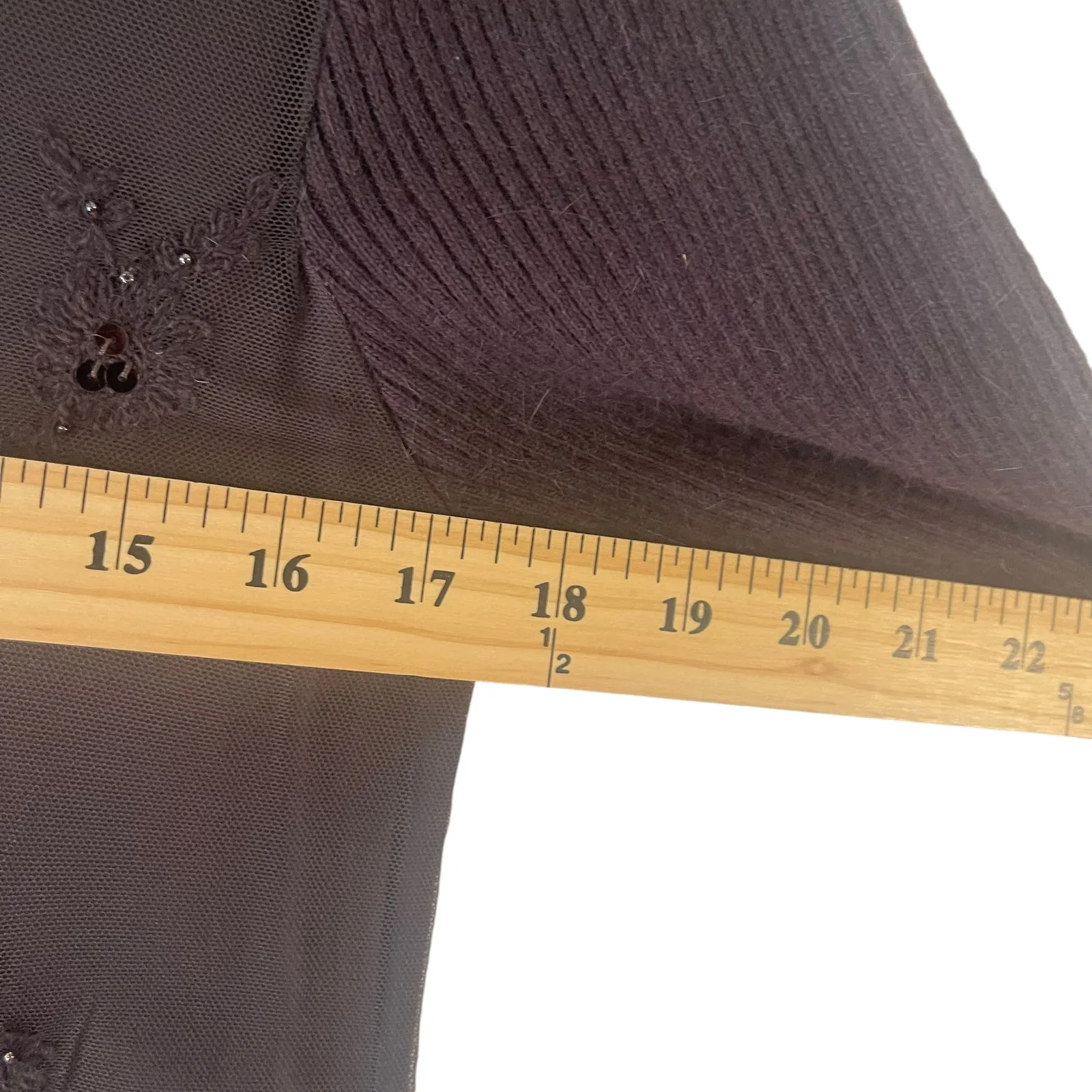 Sundance Women's Size Small Brown Embroidered Floral Brown Sweater Dress - Image 9