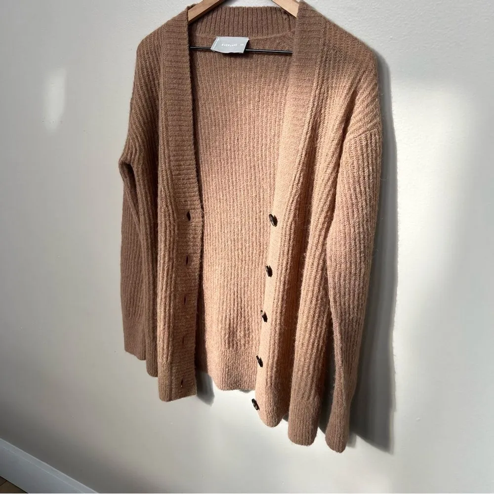 Everlane The Oversized Alpaca Merino Blend Cardigan Button Front Sweater XXS - Image 4