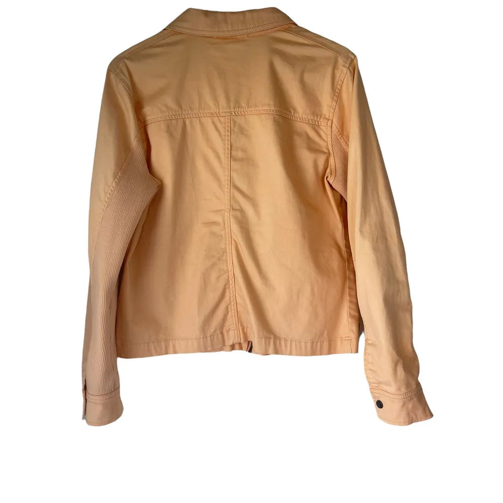 Lole Size‎ 10 Orange Pink Peach Utility Moto Spring Jacket - Image 4