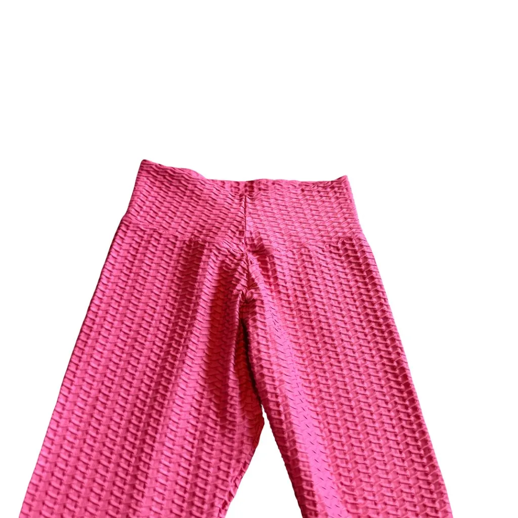 Booty by Brabrants Bold Pink Leggings Sculpting Workout Athletic Size Small - Image 5