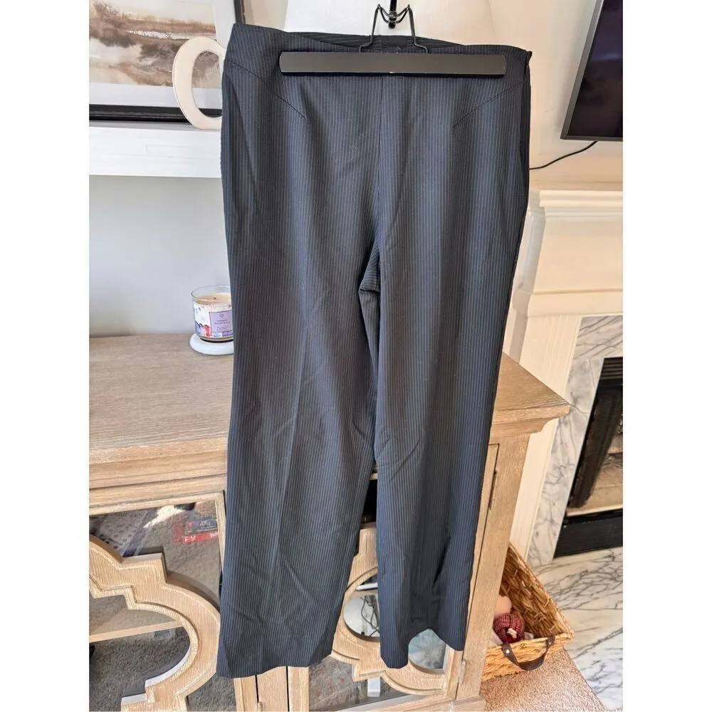 Hilton Hollis Striped Wide Leg Dress Pants Women Size 8 Gray - Image 10
