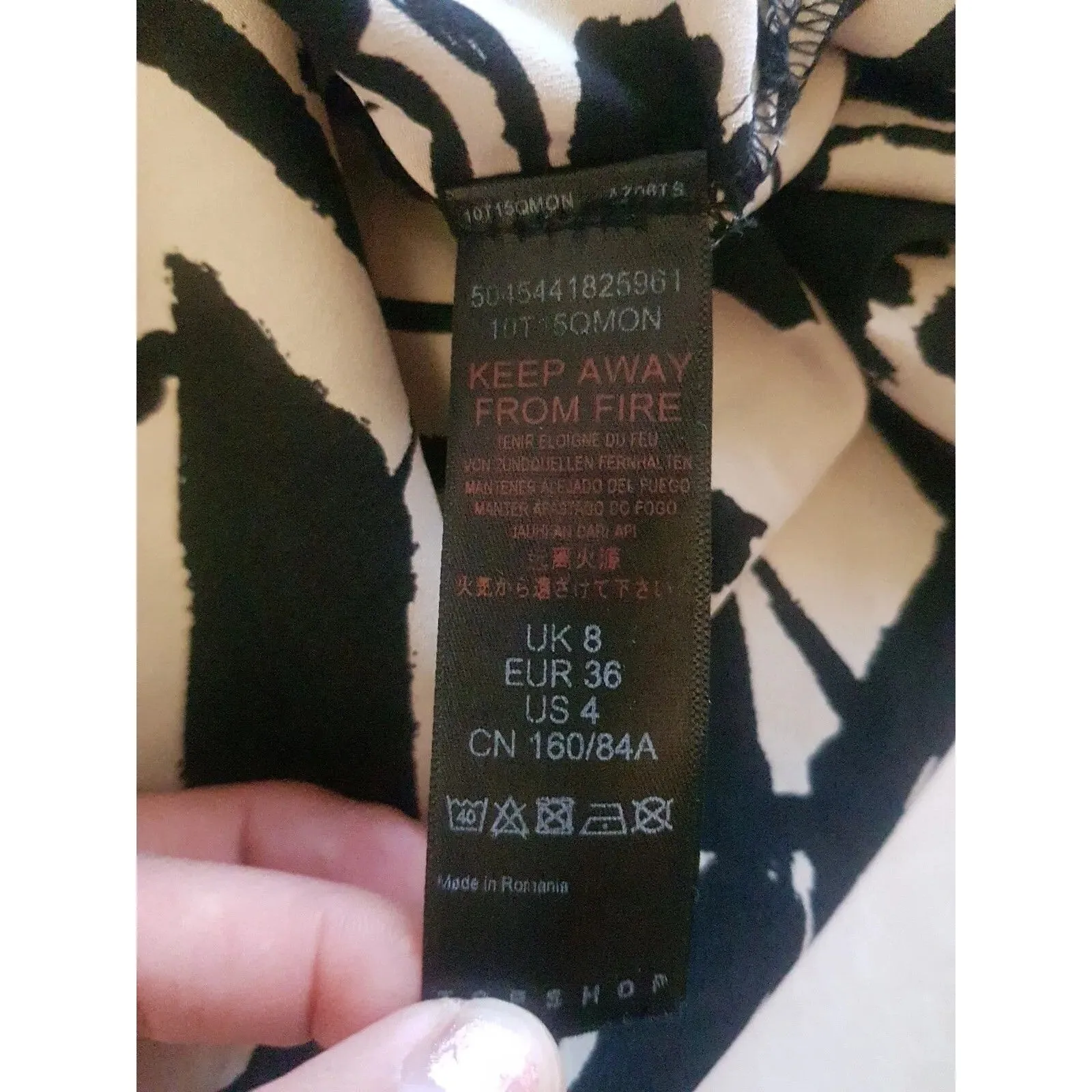 TopShop Womens Dress Sz 4 Midi Safari Vibes Cocktail Night Out Neutral Earthy - Image 11