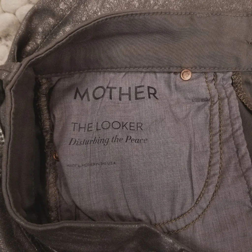 Mother The Looker Jeans Disturbing the Peace Gunmetal Sz 26 - Image 9